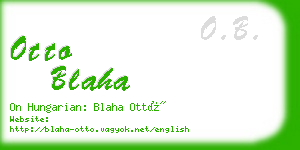 otto blaha business card